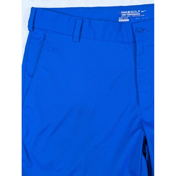 Nike Other - Nike Golf Tour Performance Dri-Fit Royal Blue Mens Golf Pants Size 34